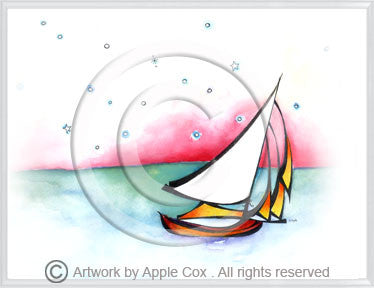 sailboatinpinksky