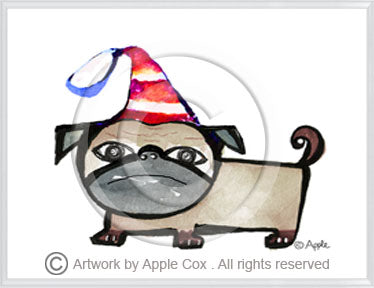 pugwithholidayhat
